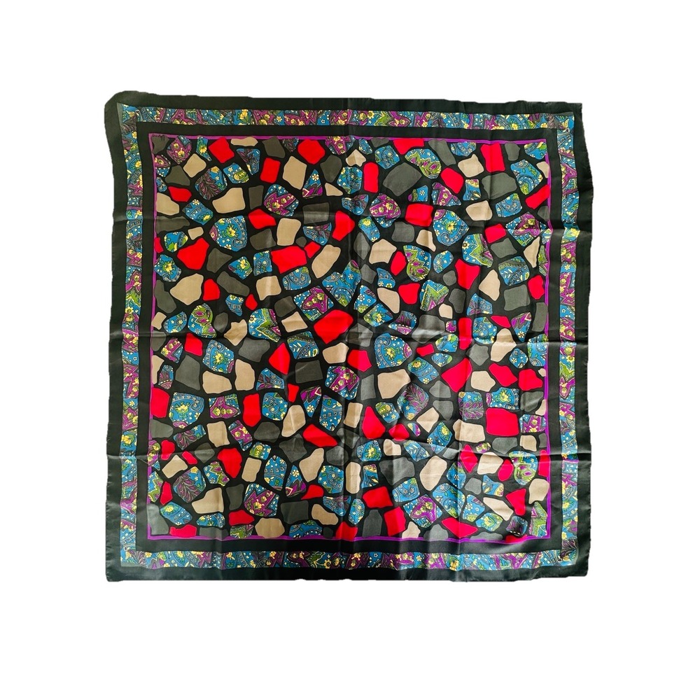 Vera Neumann silk scarf mod Avant-garde Abstract Maximalist 31" square Excellent
